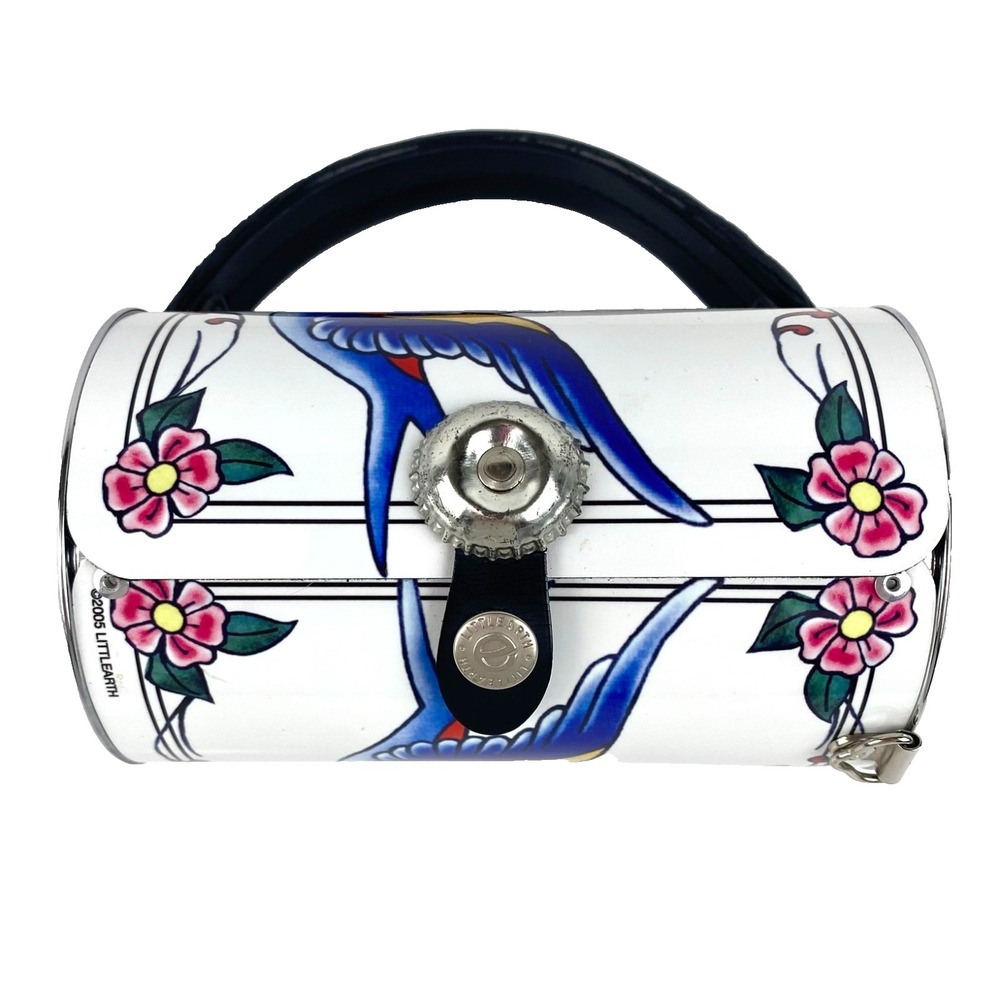 Little Earth Metal Barrel Purse True Love Forever Shoulder Bag Handbag Clutch - Picture 2 of 7